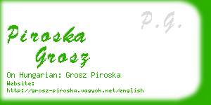 piroska grosz business card